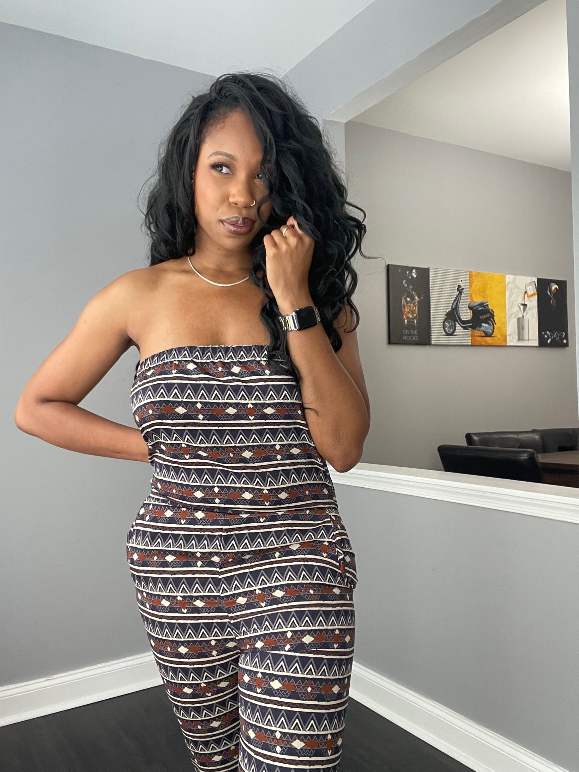 Aztec Tube Top Jumpsuit