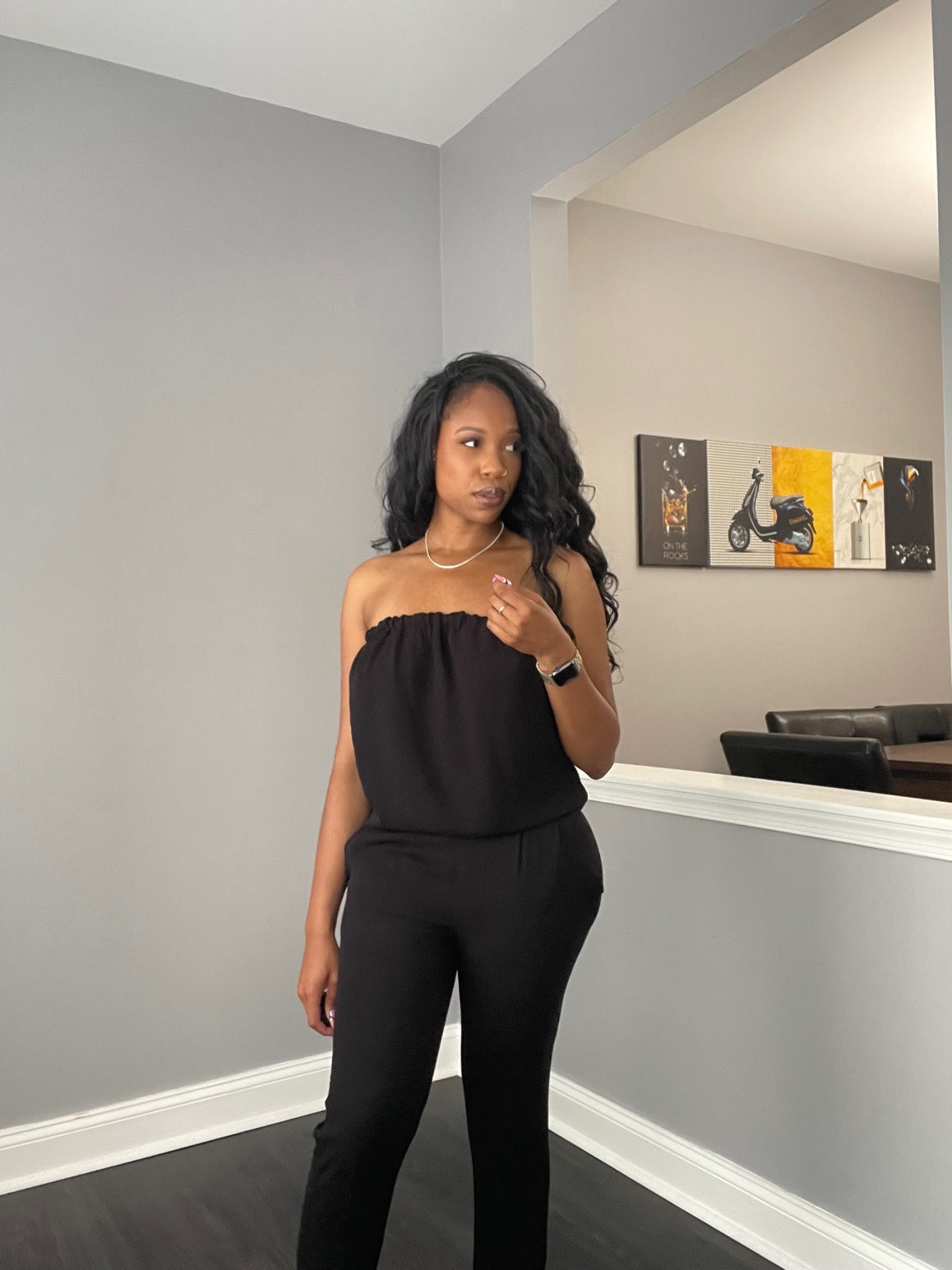 Tube Top Black Jumpsuit